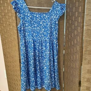 Blue & White Floral Dress